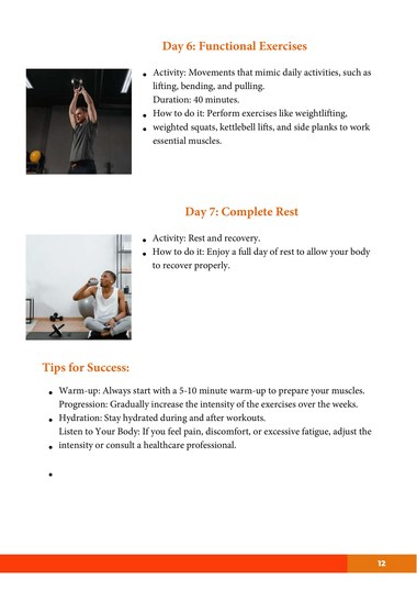 Sample page — daily exercise routine